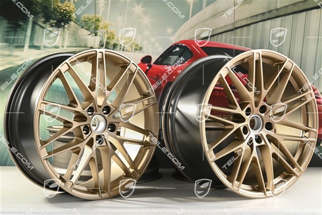 22" Macan RS Spyder Design wheel set, 9J x 22 ET29 + 11J x 22 ET47, neodyme