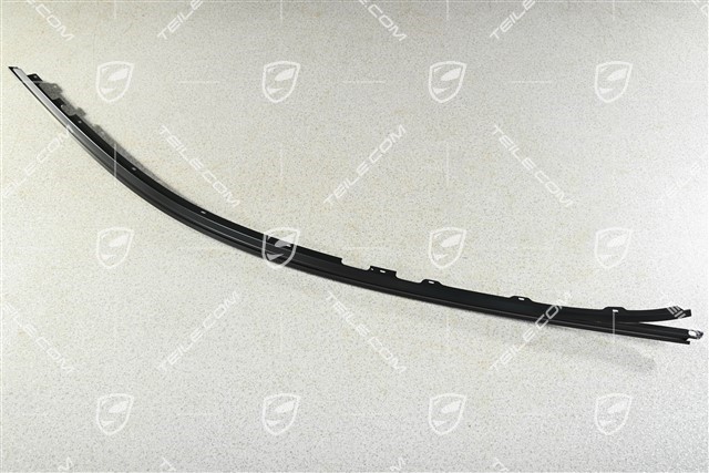 Trim strip, front roof frame, Black matte, R
