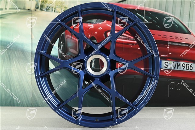20-inch GT4 RS / Spyder RS wheel rim, 11J x 20 ET50, indigo blue