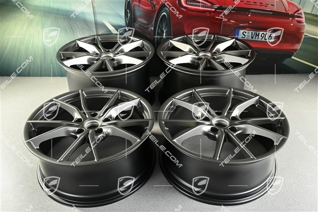 20" Carrera S IV Felgensatz, Felgen 8,5 J x 20 ET49 + 11,5 J x 20 ET76, Platinum-Seidenmatt