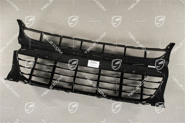 Front bumper Grille centre / middle with Park Assist, Black