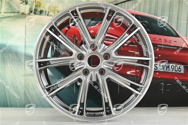 21" Felge Panamera Exclusiv, 9,5J x 21 ET71, in Platinsilber-Metallic