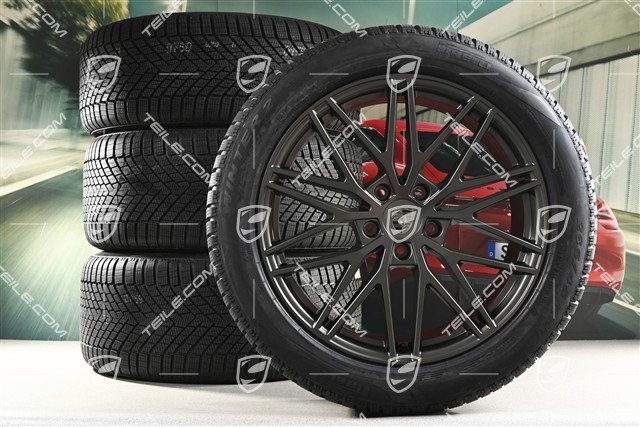 21" koła zimowe RS Spyder Design, komplet, felgi 9,5J x 21 ET46 + 11,0J x 21 ET58 + opony zimowe Pirelli 285/45 R21 + 305/40 R21, z czujnikami ciśnienia, turbonite