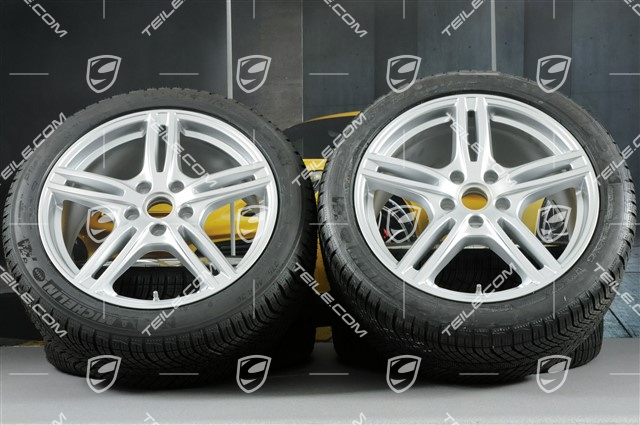 20" Winterräder Satz "Panamera Turbo", Felgen 9,5 J x 20 ET71 + 10,5 J x 20 ET71 + NEUE Michelin Pilot Alpin 4 Winterreifen 275/40 R20 + 315/35 R20