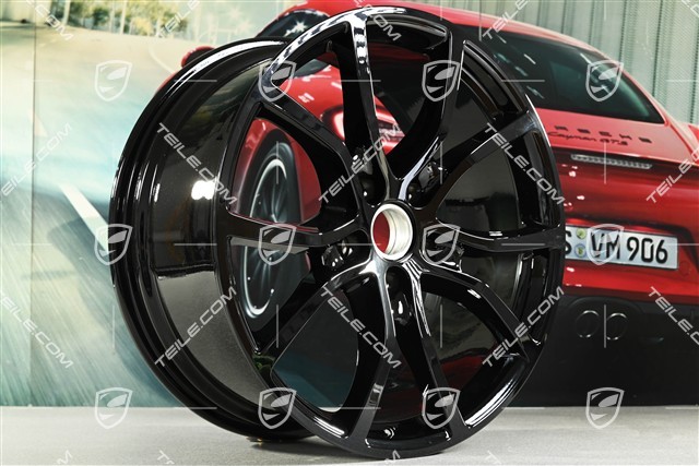 21" Felgensatz Cayenne Exclusive Design, 11J x 21 ET49 + 9,5J x 21 ET46, für den Cayenne Coupé, schwarz hochglanz