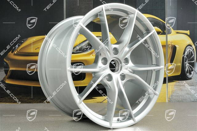 20" Komplet felg Carrera S IV, 8,5J x 20 ET49 + 11J x 20 ET56, do kół zimowych, C4/C4S/GTS, brylantowy chrom Brilliantchromlack