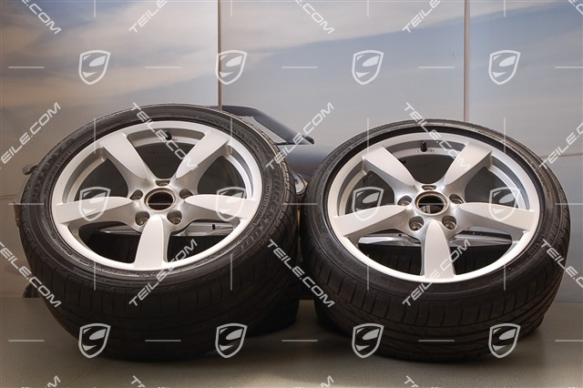 18" Cayman S Sommerräder Satz, Felgen 8J x 18 ET57 + 9J x 18 ET43 + Reifen 235/40 ZR18 + 265/40 ZR18