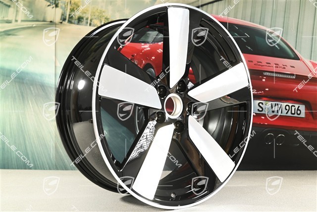 22" Macan Sport wheel rim, 9J x 22 ET29, black high gloss
