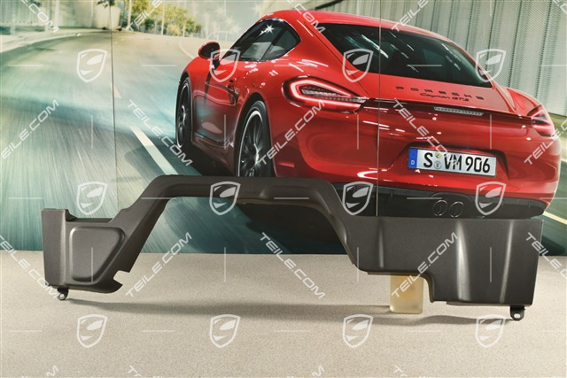 Engine compartment cover, rear, centre, Black