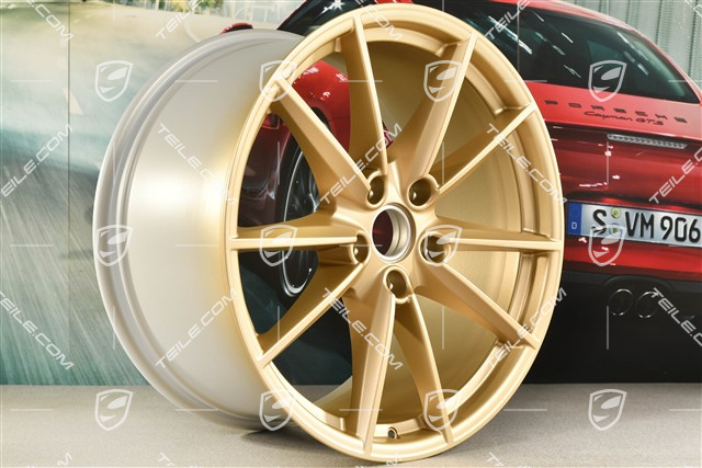 21-inch wheel rim Carrera S, 11,5J x 21 ET67, aurum satin matt