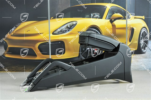 Center console GTS, front, Alcantara, black