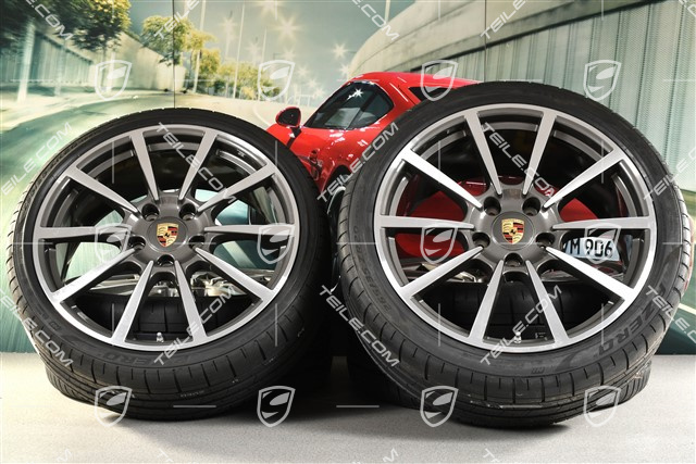 20" Sommerräder Satz, Carrera Classic, Felgen 8J x 20 ET57 + 9,5J x 20 ET45 + Pirelli PZero Sommerreifen 235/35 ZR20 + 265/35ZR20, ohne RDK-Sensoren