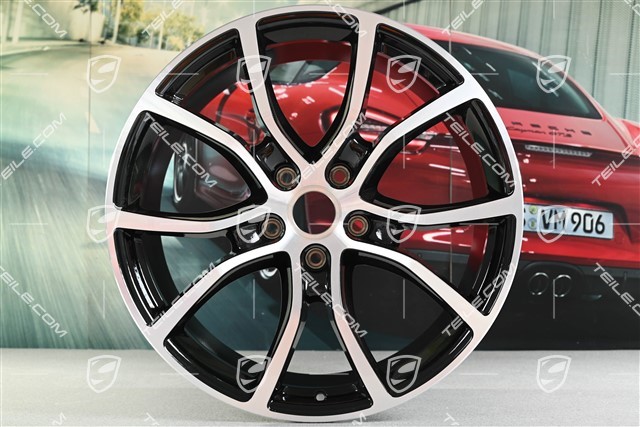 21" Felga Cayenne Exclusive Design, 11J x 21 ET58, czarny wysoki połysk