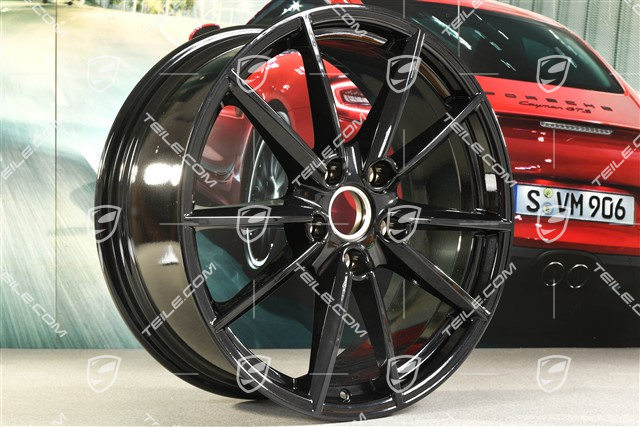 20" Felge Carrera S, 8,5J x 20 ET53, Tiefschwarz Metallic