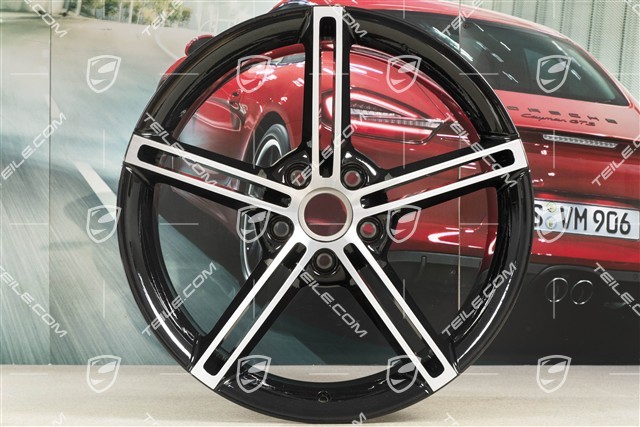 21" Wheel rim set Mission E Design, 9,5J x 21 ET60 + 11,5J x 21 ET66, black high gloss
