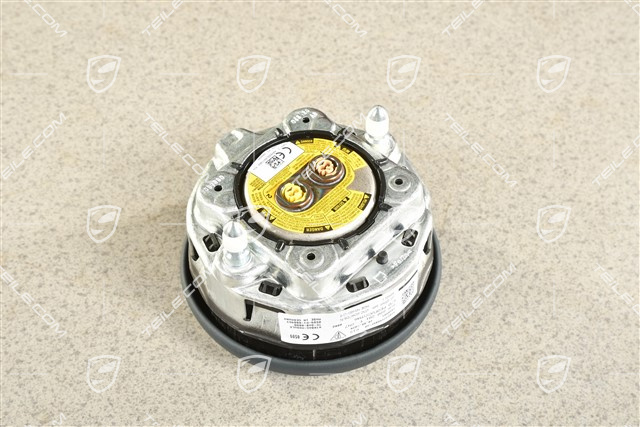 Airbag unit, steering wheel, Leather, Graphite blue USA