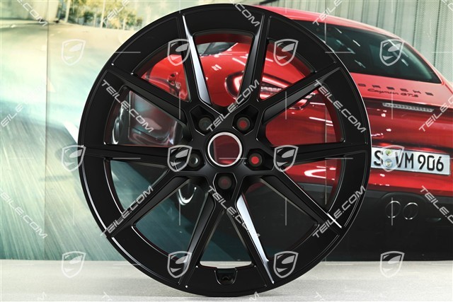 20+21" Carrera S komplet felg, 8,5J x20 ET50 + 11,5J x 21 ET79, czarny satynowy półmat