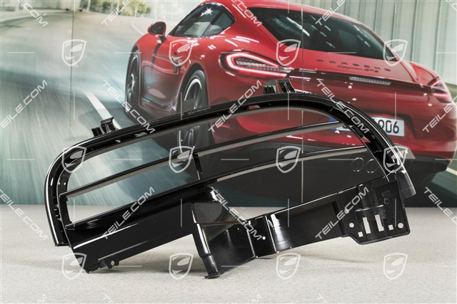 Front bumper, side ventilation grille, black high gloss, Boxster S, R