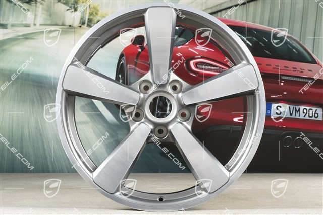 20+21" Felgensatz Carrera Exclusive, Felgen: vorne 8,5J x 20 ET53 + hinten 11,5J x 21 ET67, Platinsilber