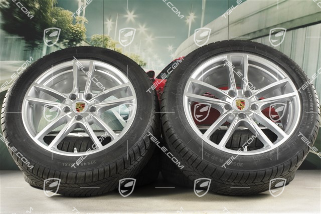 20" koła zimowe Cayenne COUPE Sport, komplet, felgi 9J x 20 ET50 + 10,5J x 20 ET55 + opony zimowe Continental 275/45 R20 + 305/40 R20, z czujnikami ciśnienia