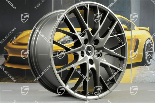 21" Felge Panamera Sport Design, 10,5J x 21 ET71, für Winterbetrieb, in Platinum Seidenmatt