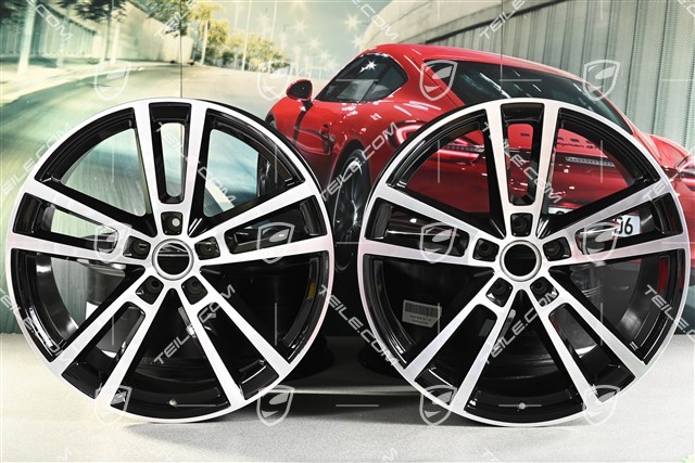 22" Felgensatz Cayenne Sport Design, 10J x 22 ET48 +11,5J x 22 ET61, schwarz hochglanz