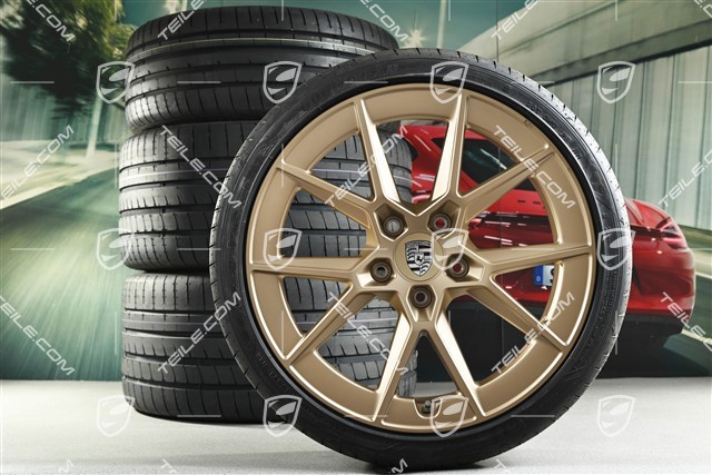 20+21" Koła letnie Carrera S, felgi 8,5J x 20 ET50 + 11,5J x 21 ET79 + NOWE opony letnie Goodyear 245/35 R20 + 315/30 R21