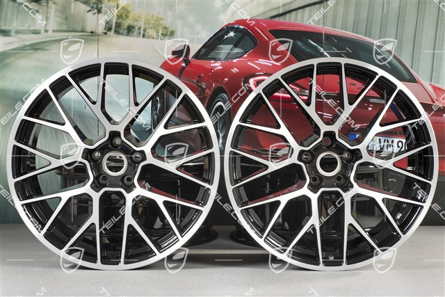 20" Felgensatz RS-Spyder Design, 9J x 20 H2 ET26 + 10J x 20 H2 ET19, schwarz hochglanz