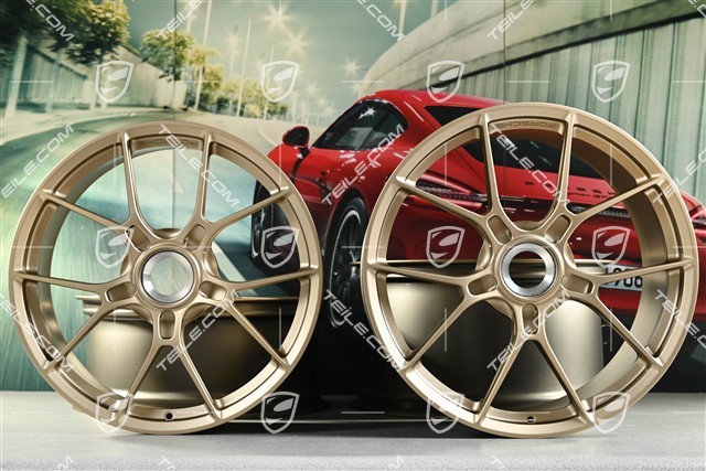 20+21" Carrera GTS Leichtbauradsatz, Felgen 8,5J x 20 ET50 + 11,5J x 21 ET67, ohne Reifen, in Neodyme
