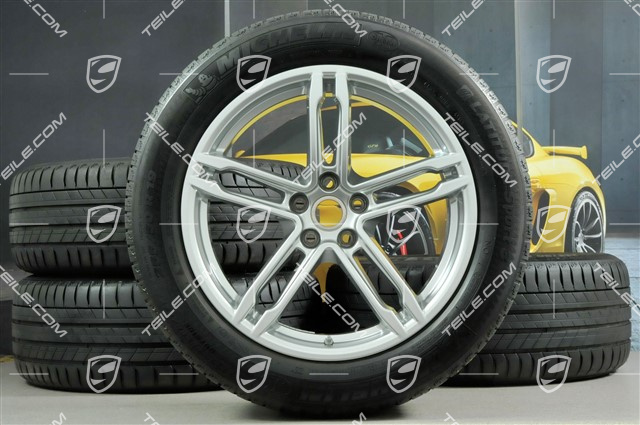 19" "Macan Turbo" Sommerräder Satz, Felgen 8J x 19 ET21 + 9J x 19 ET21, Sommerreifen Michelin 235/55 R 19 + 255/50 R 19, mit RDK-Sensoren