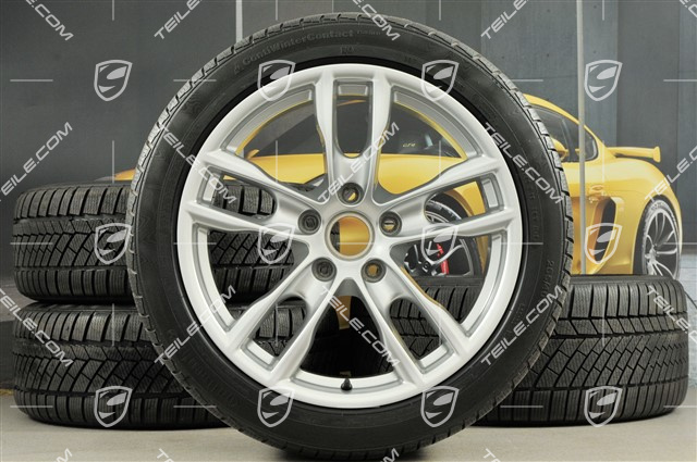 19" Winterräder Satz Boxster S, 8J x 19 ET57 + 9,5J x 19 ET45 + NEUE Continental WinterContact Winterreifen 235/40 R19 + 265/40 R19, ohne RDK-Sensoren