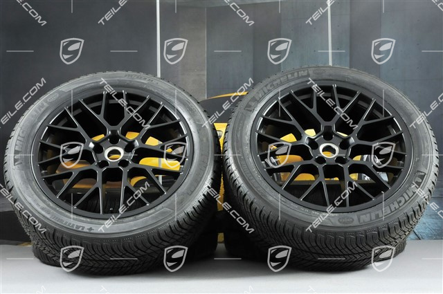 20" Koła zimowe komplet, RS SPYDER, felgi 9J x 20 ET26 + 10J x 20 ET19 + NOWE opony zimowe Michelin Latitude Alpin 2 265/45 R20 + 295/40 R20, czarny półmat, z czujnikami ciśnienia