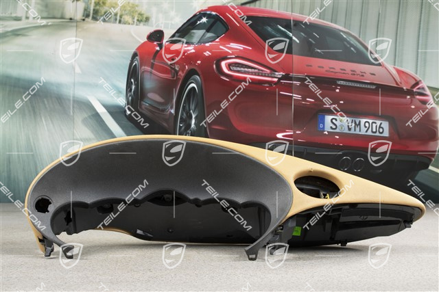 Dashboard trim / Instrument cluster cover, Leatherette, Savanna beige