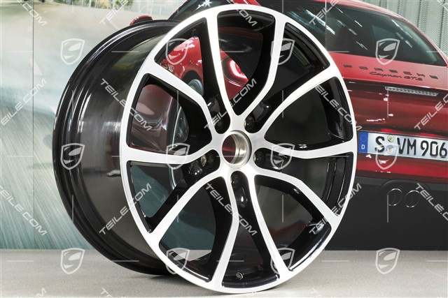 21" Felga Cayenne Exclusive Design, 11J x 21 ET49, czarny perłowy "Jet Black" metalik