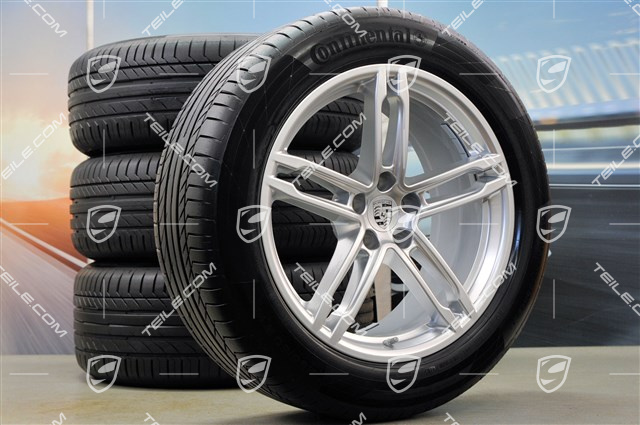 19" "Macan Turbo" koła letnie komplet, felgi 8J x 19 ET21 + 9J x 19 ET21, opony letnie Continental 235/55 R 19 + 255/50 R 19, z czujnikami ciśnienia R