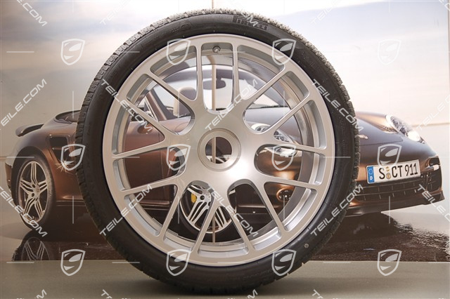 19" Komplet kół zimowych RS Spyder, felgi na centralną śrubę 8,5J x 19 ET56 + 11J x 19 ET51, opony 235/35 R19 + 295/30 R19, z czujnikami RDK
