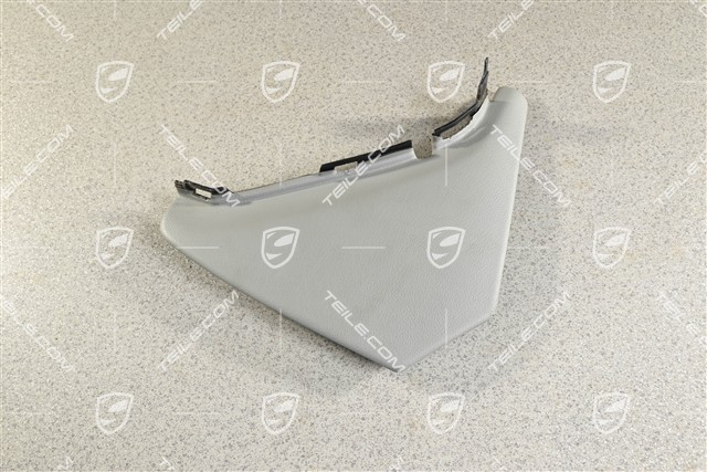 Centre console, Lateral cover, Leatherette, Steel grey, R