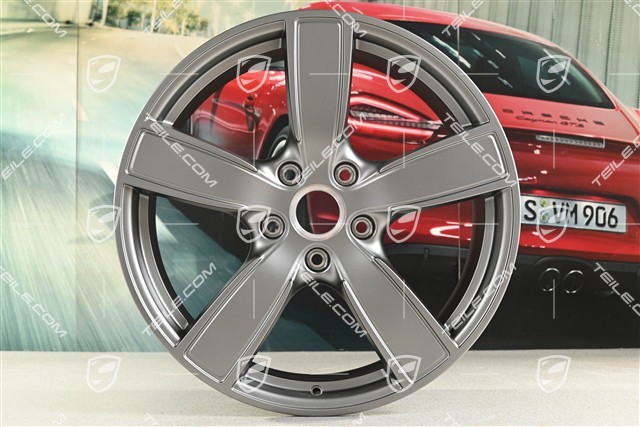 20" Felgensatz Carrera Sport, 8,5J x 20 ET57 + 10,5J x 20 ET51, in Platinum Seidenmatt