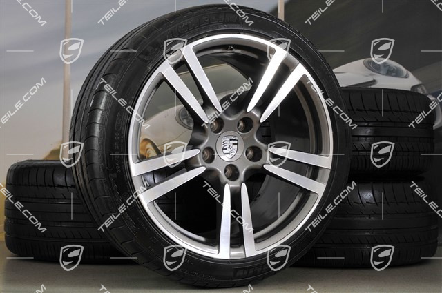 20" komplet kół letnich Turbo II, felgi 9,5 J x 20 ET 65 + 11 J x 20 ET 68 + opony 255/40 ZR 20 + 295/35 ZR20, bez czujników ciśnienia
