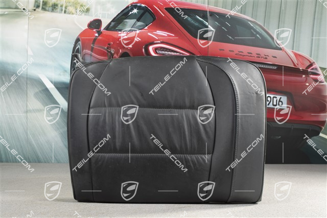 Notsitzrückenlehne, Raffleder, schwarz, Coupe, R