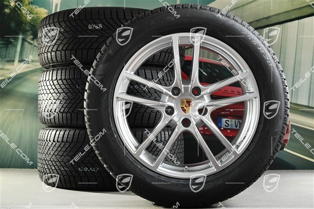 20" koła zimowe Cayenne COUPE Sport, komplet, felgi 9J x 20 ET50 + 10,5J x 20 ET55 + NOWE opony zimowe 255/55 R20 + 295/45 R20, z czujnikami ciśnienia