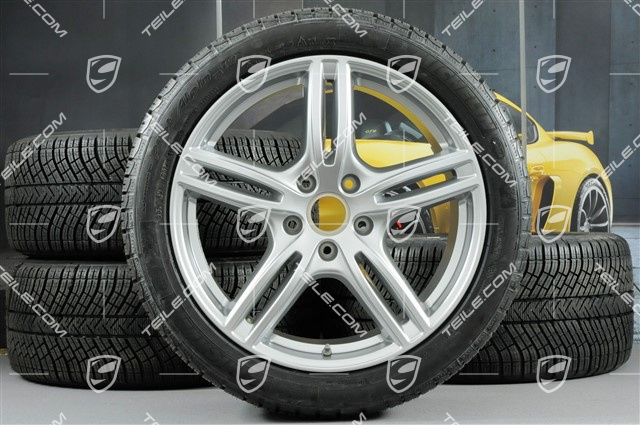 20" Winterräder Satz "Panamera Turbo", Felgen 9,5 J x 20 ET71 + 10,5 J x 20 ET71 + NEUE Michelin Pilot Alpin 4 Winterreifen 275/40 R20 + 315/35 R20