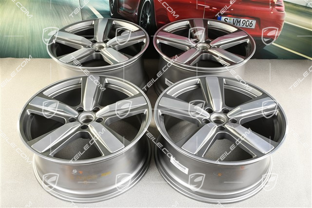 22" Felgensatz Cayenne Exclusive Design Sport, 10J x 22 ET48 +11,5J x 22 ET61, Platinsilber