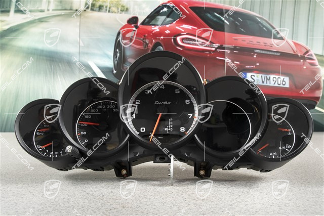 Kombiinstrument / Tacho, Schwarz gefärbte Zifferblätter, Turbo, PDK
