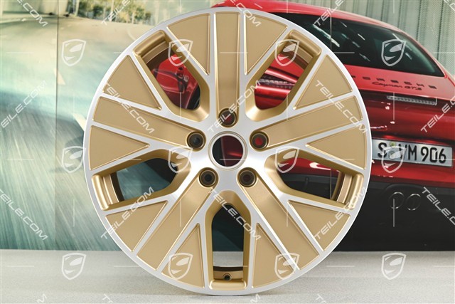20-inch wheel rim Taycan Turbo Aero, 9J x 20 ET54, Aurum