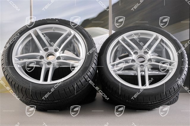 19" winter wheel set Carrera, wheels 8,5J x 19 ET54 + 11J x 19 ET48 + NEW winter tyres 235/40 R19 + 295/35 R19, TPMS