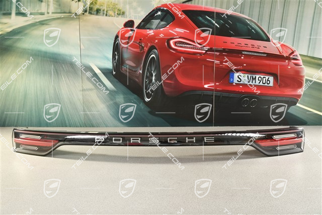 Lampy pokrywy bagażnika / blenda środkowa, Srebrny napis Porsche, wersja USA