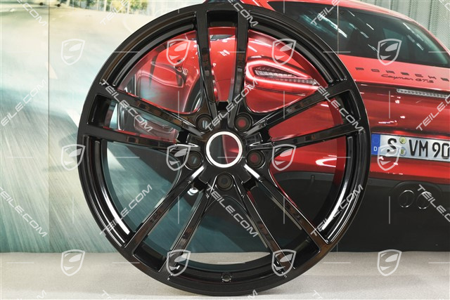 21" Felge Cayenne Turbo, 11J x 21 ET49, schwarz hochglanz