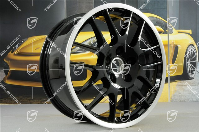 20" Felgensatz RS Spyder, 9,5J x 20 ET65 + 10,5J x 20 ET65, für Winterreifen geeignet, schwarz hochglanz + silber