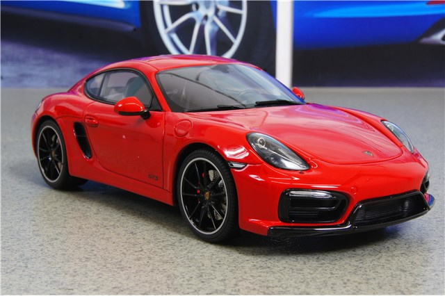 GT SPIRIT Porsche Cayman GTS (981C), red, scale 1:18